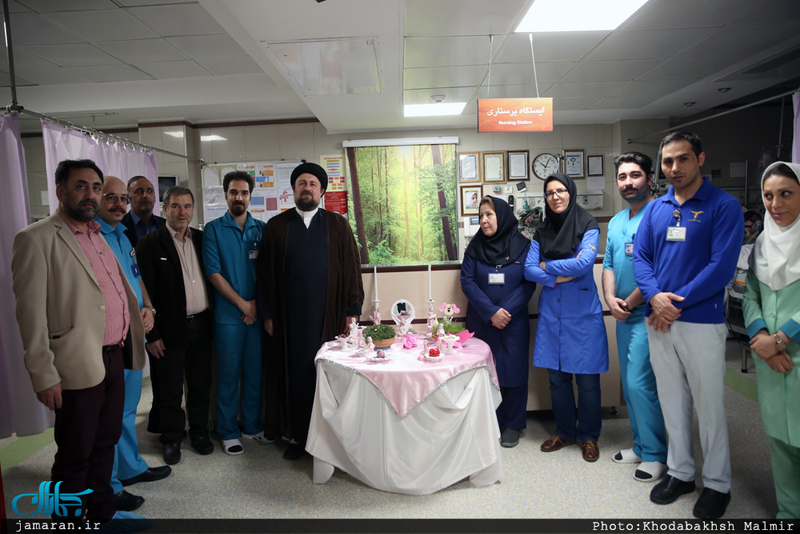 عیادت سید حسن خمینی از حجت الاسلام و المسلمین سید مهدی طباطبایی