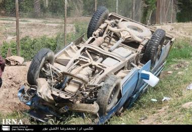 سقوط نیسان به دره در دزفول چهار مصدوم داشت