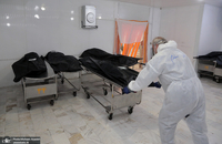 تغسیل با آب متوفیان مبتلا به کرونا در بهشت زهرا(س) تهران