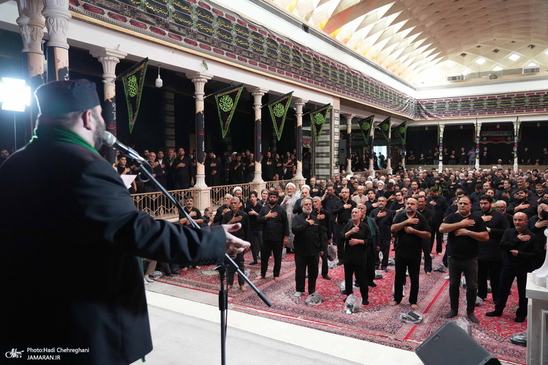 مراسم عزاداری روز تاسوعای حسینی در بیوت مراجع و علماء‎