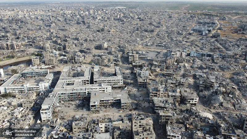 تصاویر هوایی از  ویرانی‌ها و خسارت‌ها در غزه پس از آتش‌بس