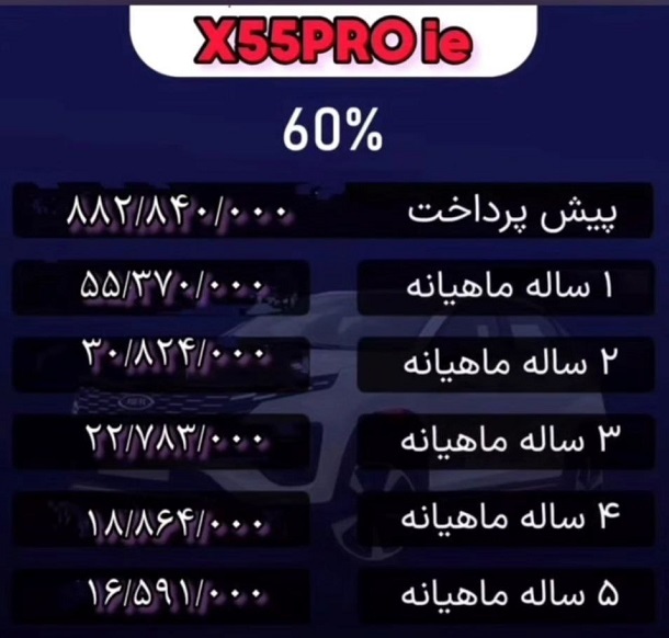 فروش-اقساطی-مدیران خودرو-ام وی ام-ایکس55