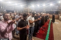 سخنرانی سید علی خمینی در محل شهادت سید حسن نصرالله