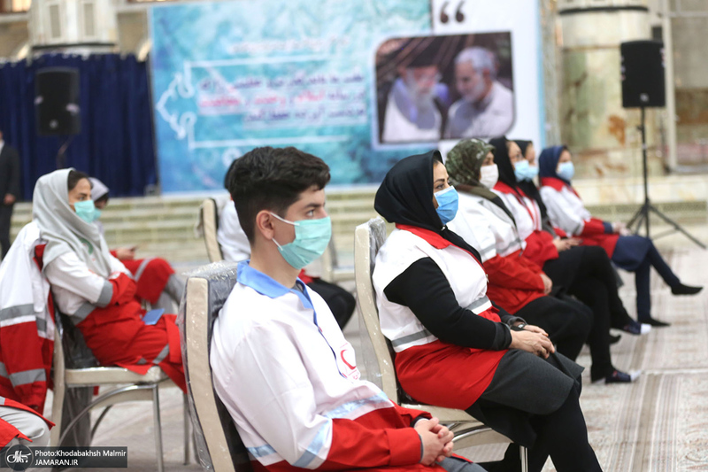 دیدار رئیس و اعضای جمعیت هلال‌احمر  با سید حسن خمینی