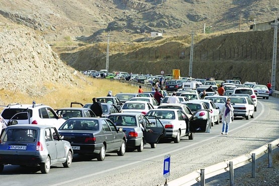 ترافیک سنگین در آزادراه تهران-کرج- قزوین و جاده چالوس