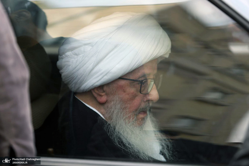 دسته عزاداری روز شهادت حضرت زهرا (س) با حضور آیت الله العظمی وحید خراسانی