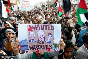 راهپیمایی گسترده یمنی ها در حمایت از مردم بی دفاع غزه