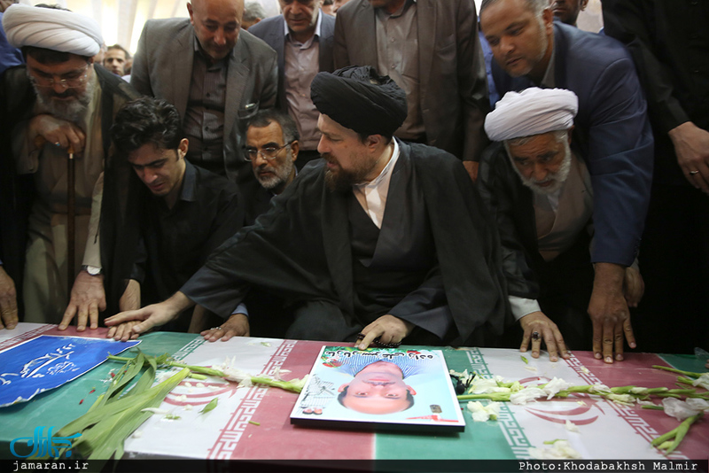 مراسم تشییع پیکر مطهر شهید حمله تروریستی اخیر مازیار سبزعلی در حرم مطهر امام خمینی(س)