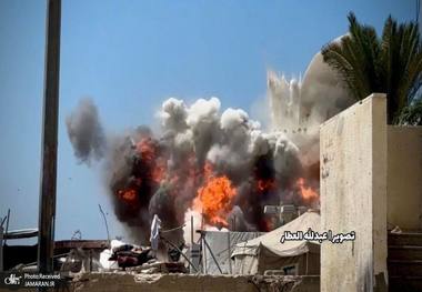 لحظه بمباران یک مسجد توسط اسرائیل در غزه + عکس ها