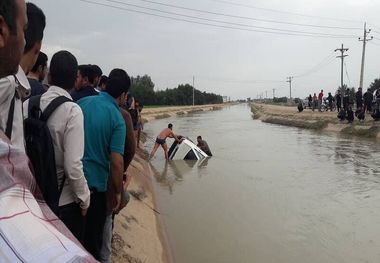 سقوط سواری پراید در کانال کشاورزی در شوشتر قربانی گرفت