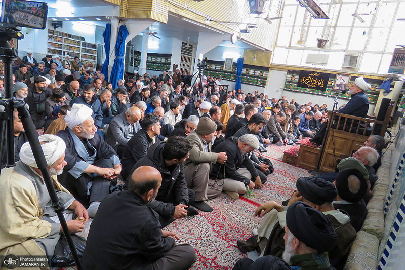 عزاداری شهادت حضرت زهرا (س) در دفتر آیت الله العظمی صانعی (ره)