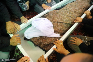 مراسم تشییع و خاکسپاری آیت الله حسن صانعی (ره) در قم