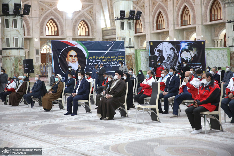 دیدار رئیس و اعضای جمعیت هلال‌احمر  با سید حسن خمینی