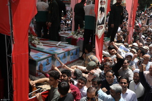 جمعه خشم و نصر و تشییع پنج شهید حمله رژیم صهیونیستی در قم