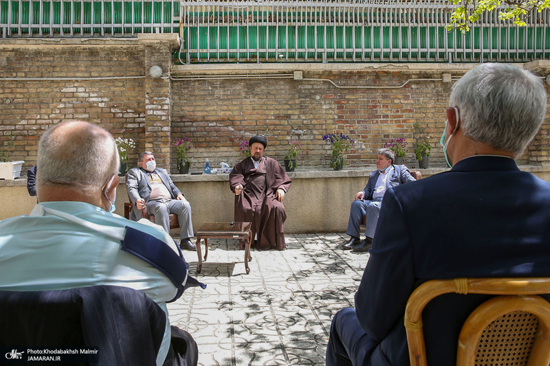 دیدار دبیر کل و اعضای شورای مرکزی حزب اعتماد ملی با سید حسن خمینی