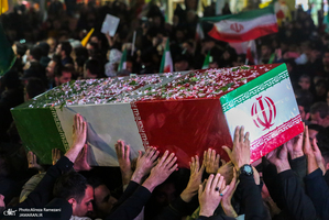 مراسم وداع و تشییع پیکر مطهر فرمانده یگان ویژه فاتحین  سردار سرتیپ پاسدار شهید محمد علی فتحعلی زاده و‌ هم رزمانش