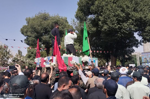 مراسم تشییع پیکر مطهر شهدای حمله رژیم صهیونیستی در خمین