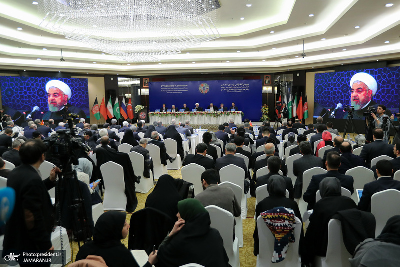 کنفرانس روسای مجالس ایران، افغانستان، پاکستان، ترکیه، چین و روسیه با حضور حسن روحانی