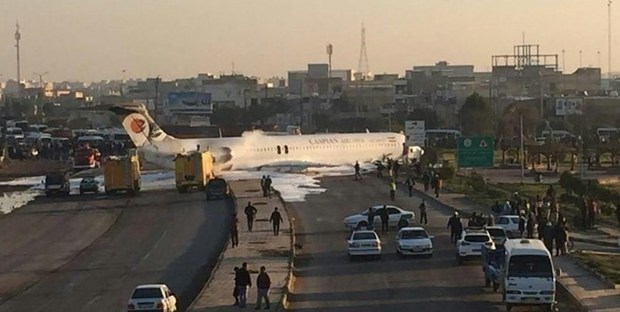 خروج بوئینگ کاسپین از باند فرودگاه ماهشهر/حال همه مسافران خوب است + عکس و ویدیو
