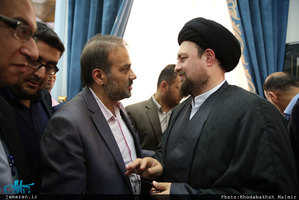 دیدار اعضای ستاد مرکزی برزگداشت حضرت امام خمینی(س) با سید حسن خمینی