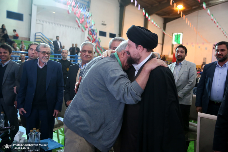 حضور سید حسن خمینی در آیین نامگذاری مجموعه ورزشی استاد کهندل