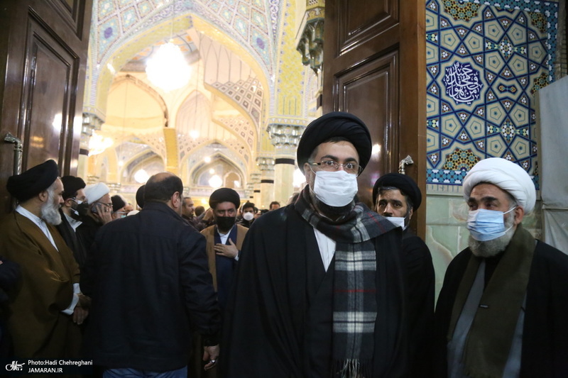 حضور مراجع و علما در مسجد امام حسن عسکری(ع) در پی ارتحال آیت الله العظمی صافی(ره)