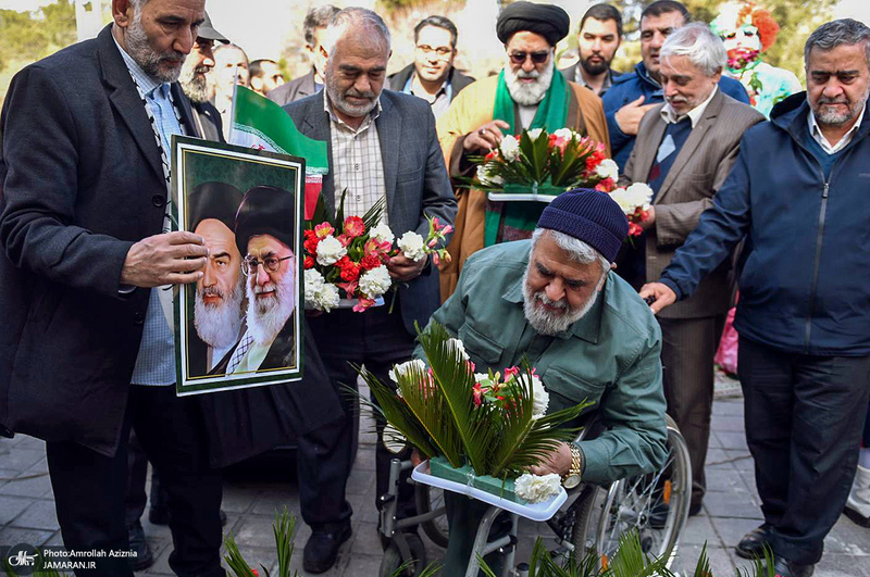 گلباران محل جلوس امام خمینی (س) در بهشت زهرا (س)