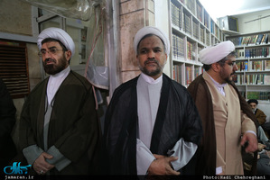 مراسم میلاد حضرت زهرا(س) و امام خمینی(ره) در دفتر آیت الله صانعی