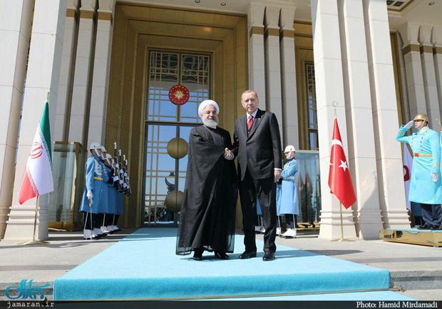 استقبال رجب طیب اردوغان از رییس جمهور روحانی