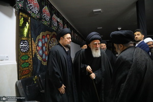 عزاداری شهادت حضرت فاطمه (س) در بیت آیت الله دوستی زنجانی‎