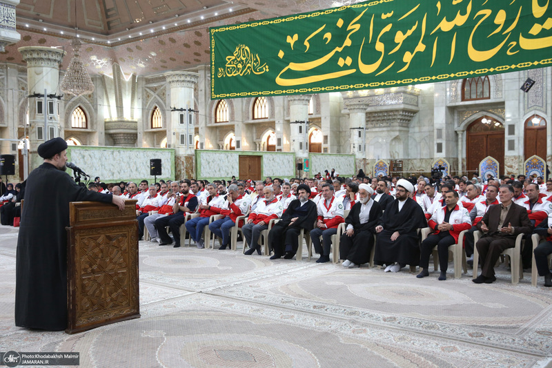 دیدار امدادگران هلال احمر با سید حسن خمینی