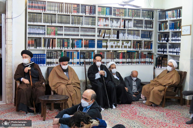 مراسم عزاداری و سوگواری ایام فاطمیه در دفتر آیت الله العظمی صانعی (ره)