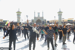 دسته عزاداری خادمین حرم حضرت معصومه (س) در روز شهادت امام رضا (ع)