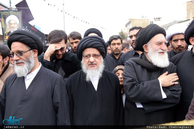 عزاداری و پیاده روی آیت الله وحید خراسانی همزمان با سالروز شهادت حضرت زهرا(س) 