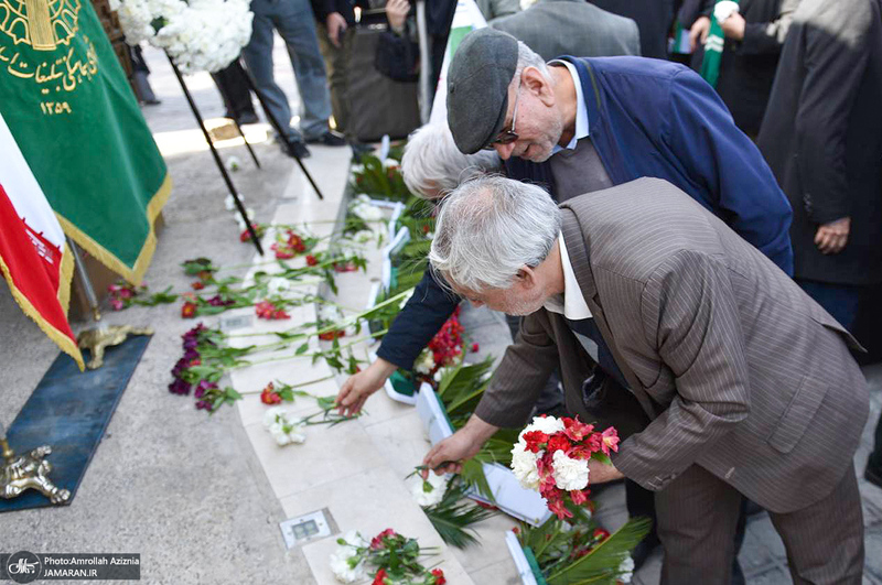 گلباران محل جلوس امام خمینی (س) در بهشت زهرا (س)