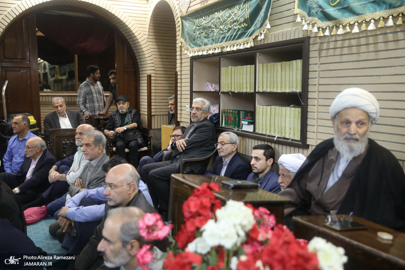مراسم گرامیداشت شهید علی لاریجانی در مسجد بلال صدا و سیما