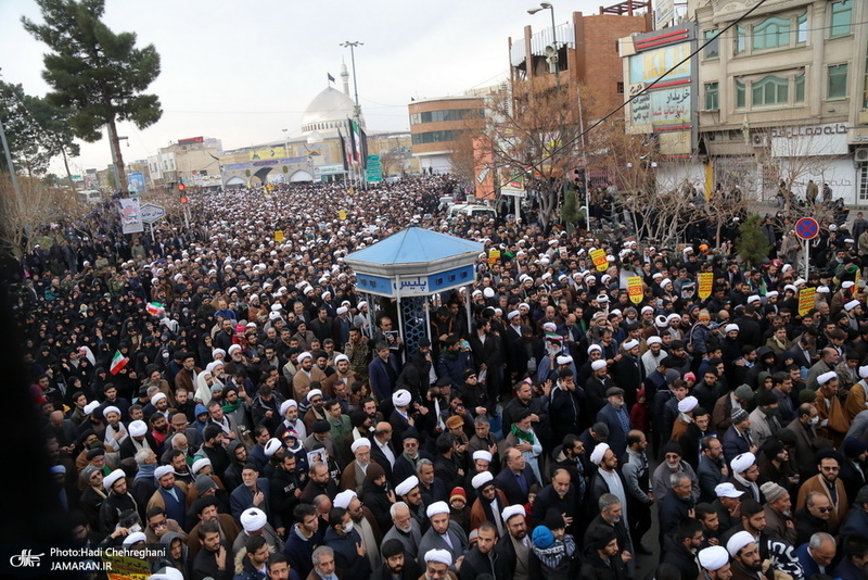 راهپیمایی مردم قم در محکومیت ترور سردار قاسم سلیمانی