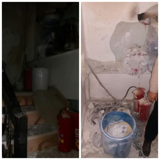 انفجار بر اثر نشت گاز مایع در خیابان دامپزشکی تبریز