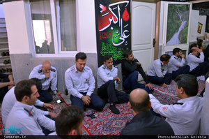 مراسم زیارت عاشورا در ایستگاه آتش نشانی حرم مطهر امام خمینی(س)