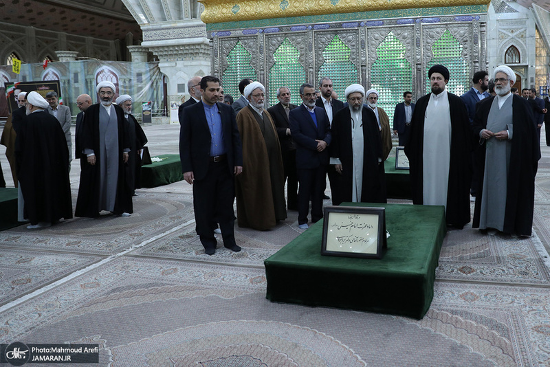 تجدید میثاق رئیس قوه قضائیه و مسئولان عالی قضایی با آرمان‌های امام خمینی(س)