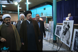 بازدید سید حسن خمینی از کارگاه هنری "یار و یادگار" در حسینیه جماران