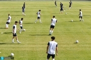 آندو در تمرین تیم ملی فوتبال ایران