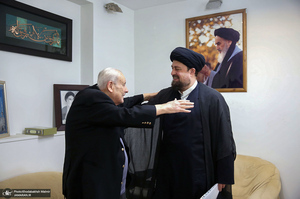 دیدار صلاح زواوی سفیر سابق فلسطین با سید حسن خمینی
