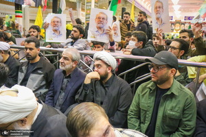 مراسم استقبال و وداع با پیکر مطهر شهید علی لاریجانی در قم