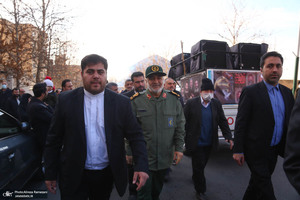 تشییع پیکر شهدای مدافع حرم در شهرک شهید محلاتی