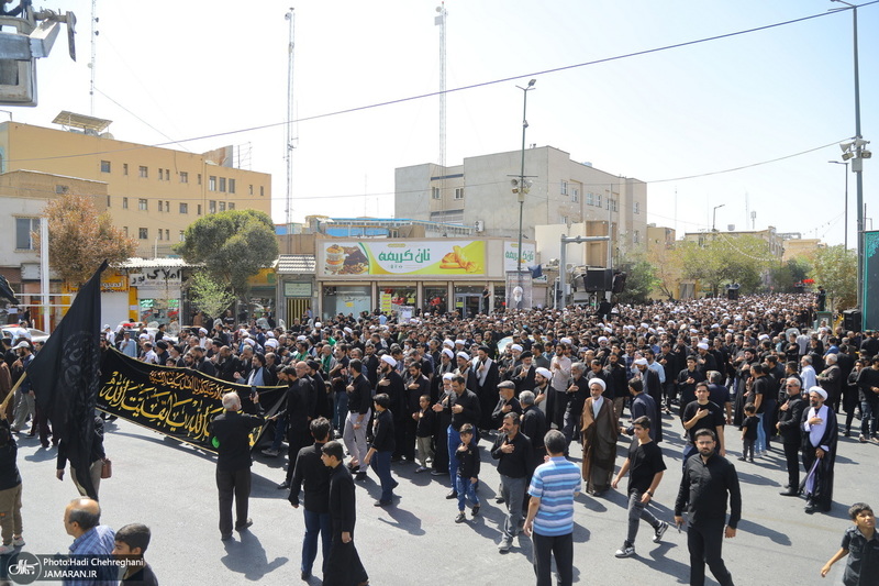 دسته عزاداری شهادت امام عسکری (ع) با حضور آیت‌الله العظمی وحید خراسانی