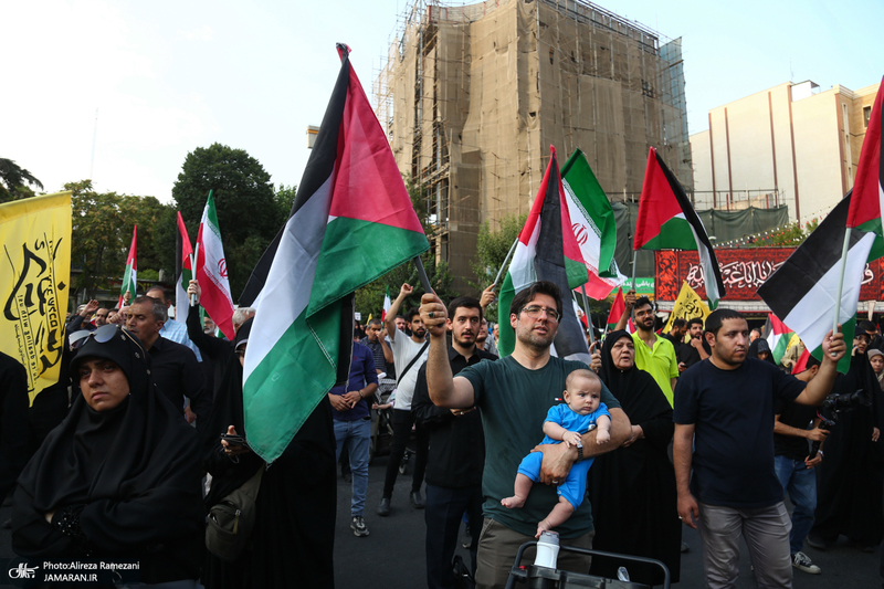 تجمع مردم تهران در محکومیت ترور «اسماعیل هنیه»