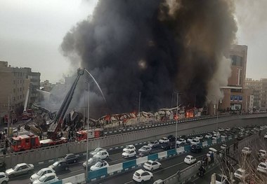 ایرنا: آتش سوزی در بازار جنت آباد تهران مهار شد + فیلم