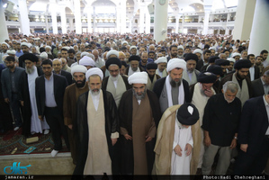 مراسم تشییع پیکر مطهر شهید حمله تروریستی اخیر حجت الاسلام تقوی در قم