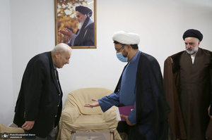 دیدار صلاح زواوی سفیر سابق فلسطین با سید حسن خمینی